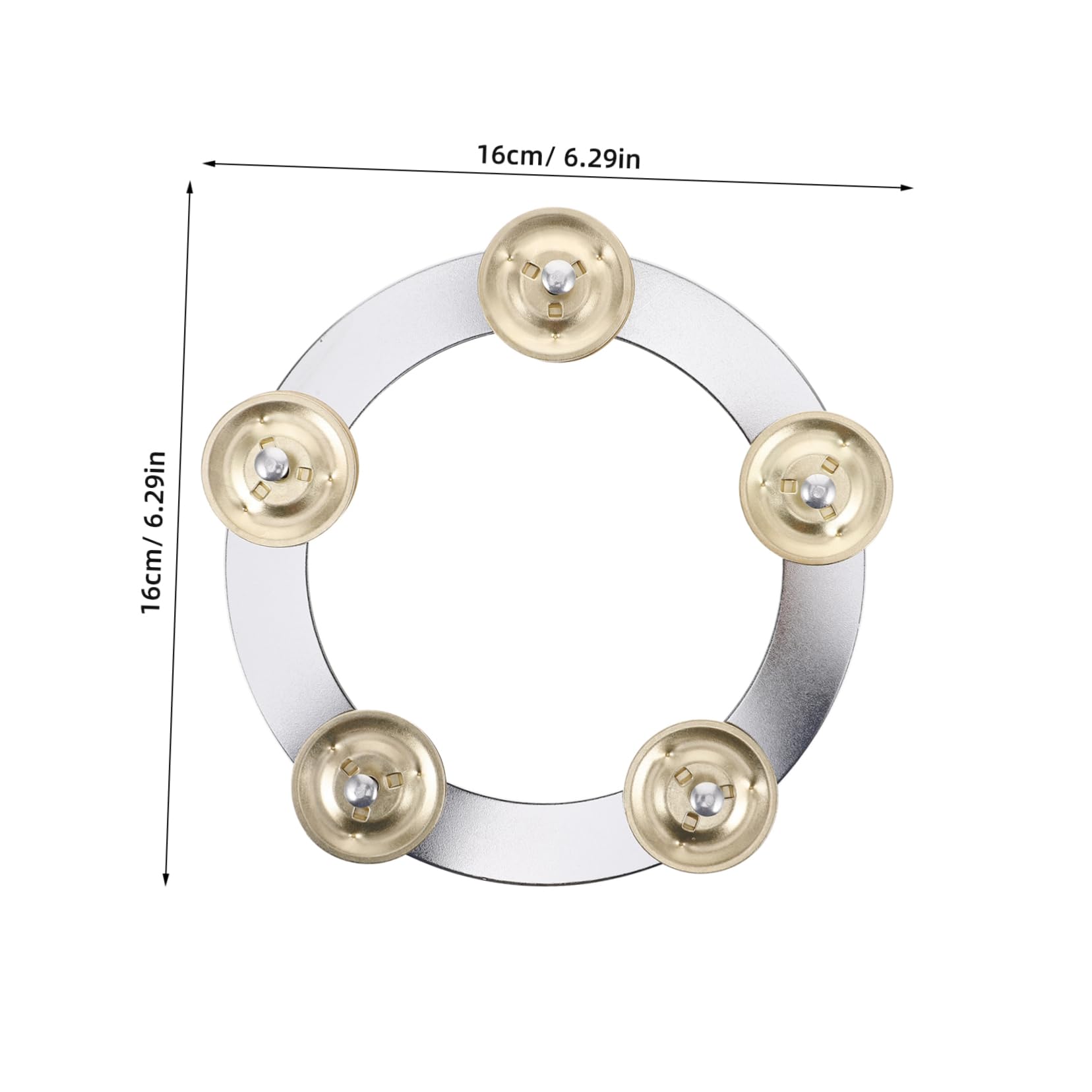 BESTonZON Bass Drum Hoop Tambourine Mountable Symbal for Metal Cymbal Tambourine Ring