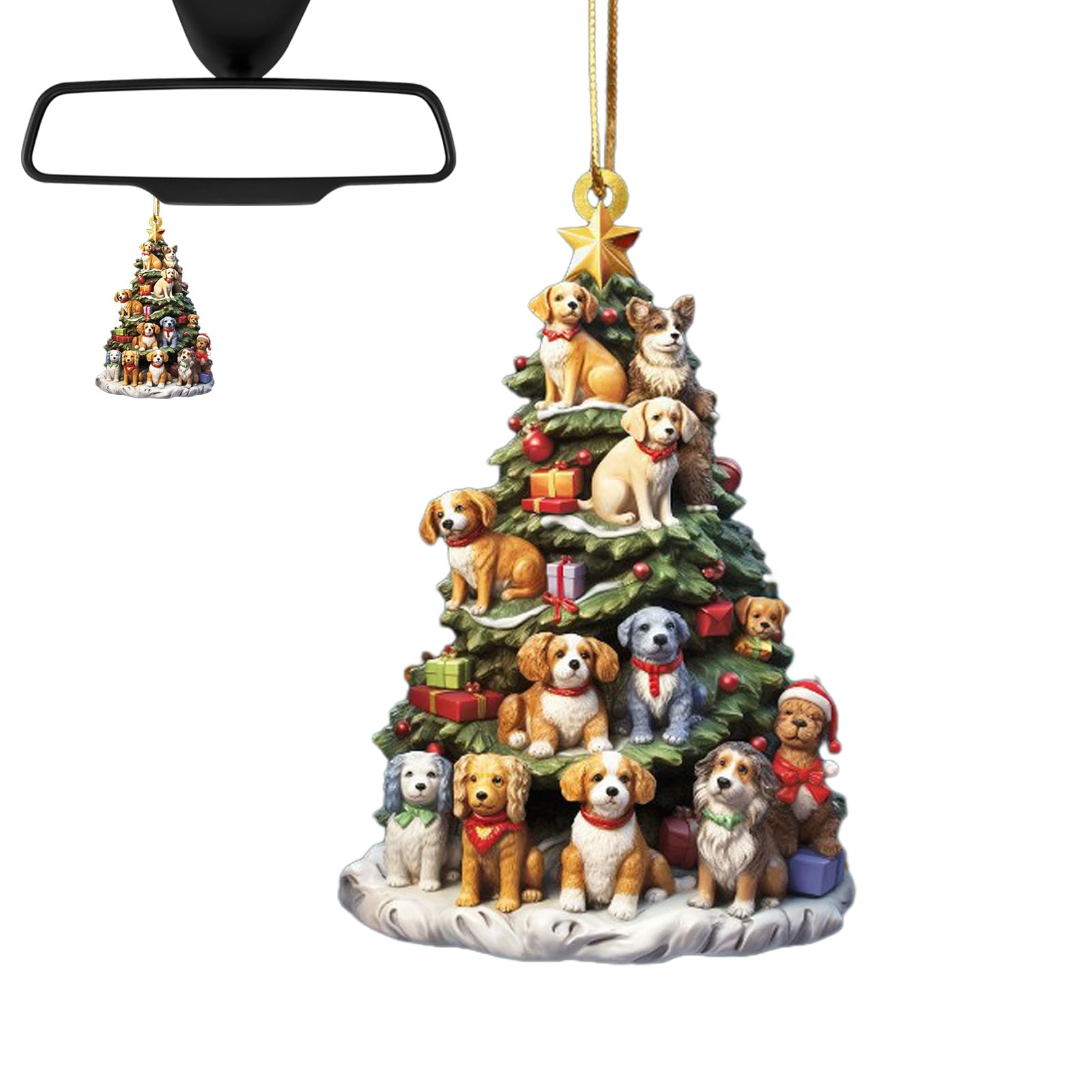 Pendentif Acrylique Décoratif Pour Sapin De Noël (1 Pièce