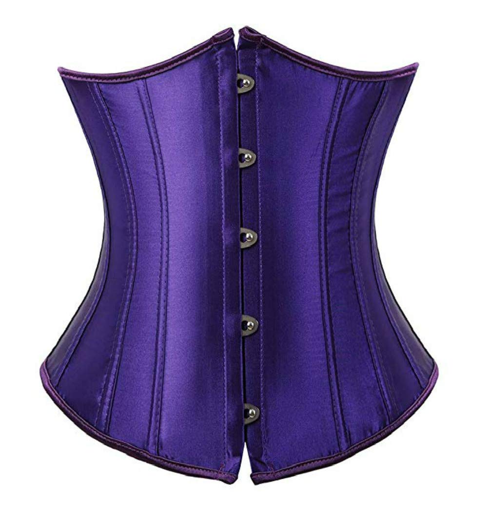 Kelvry Corsetto sottoseno da donna in raso con lacci Plus Size S-6XL