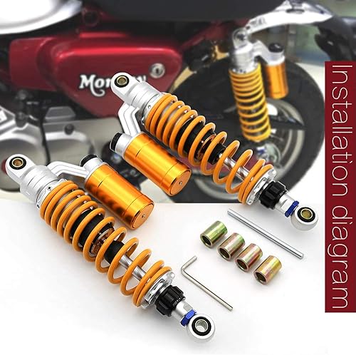 Miniatura 5 de FXCNC Racing 12.598in 12.59'' - Amortiguador trasero para motocicleta, carga de suspensión para ATV Go Kart Quad Dirt Sport Bikes (Monkey Bike Z125
