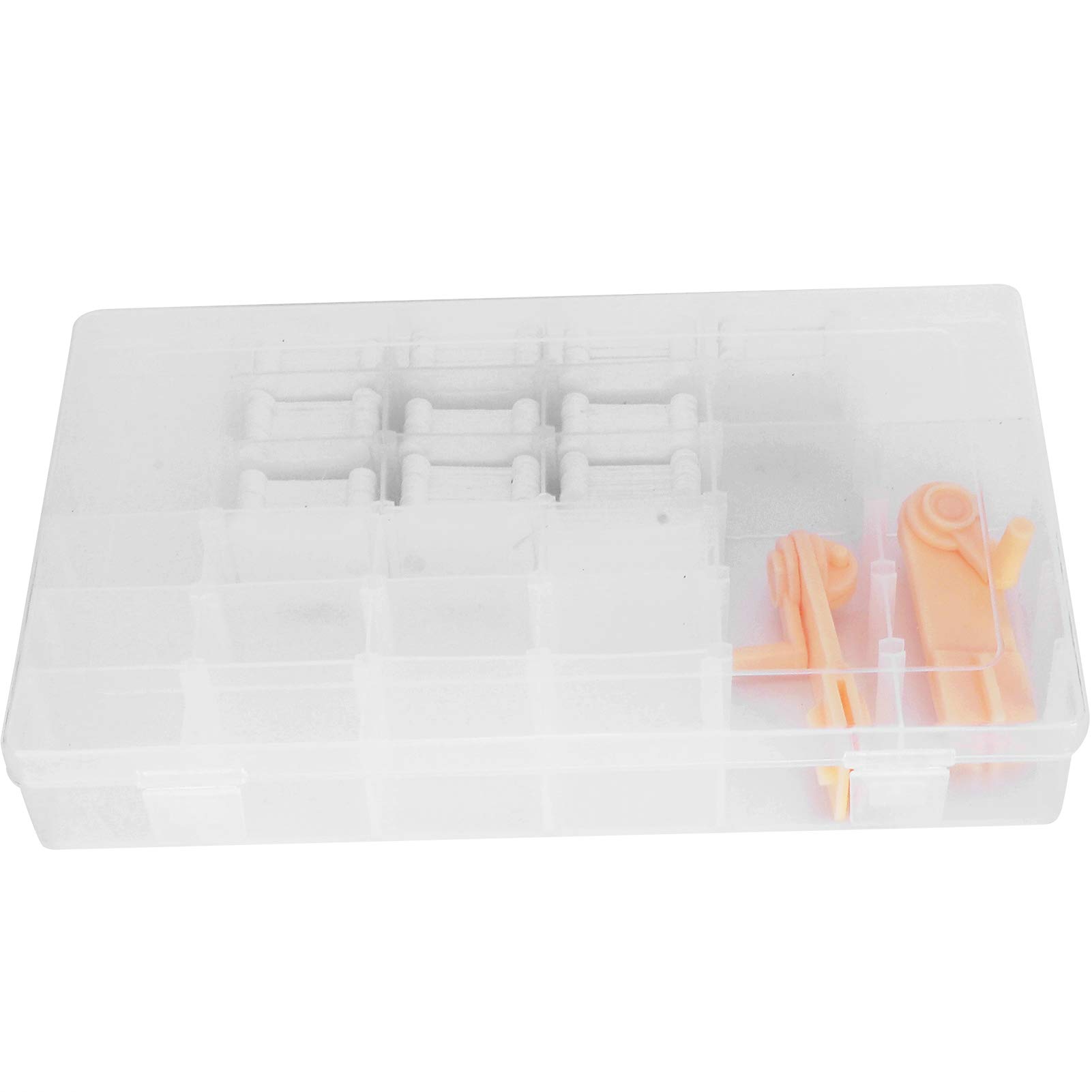Boîte de point de croix en plastique blanc pour organiser votre atelier de couture créative