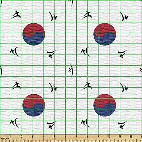 Premium Taekwondo Fabric by the Yard – Dynamic Korean Flag-Inspired Martial Arts Patterns for Upholstery and Home Décor, 100% Waterproof Polyester, 58-Inch Wide 3 Premium Taekwondo Fabric by the Yard – Dynamic Korean Flag-Inspired Martial Arts Patterns for Upholstery and Home Décor, 100% Waterproof Polyester, 58-Inch Wide - Image 2