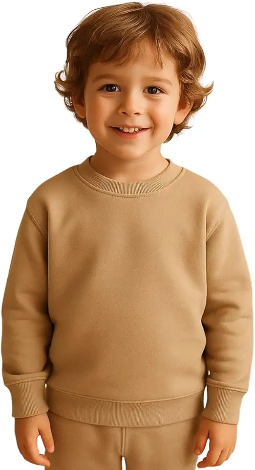 Moletom Infantil Unissex Gola Redonda Flanelado Quentinho Liso