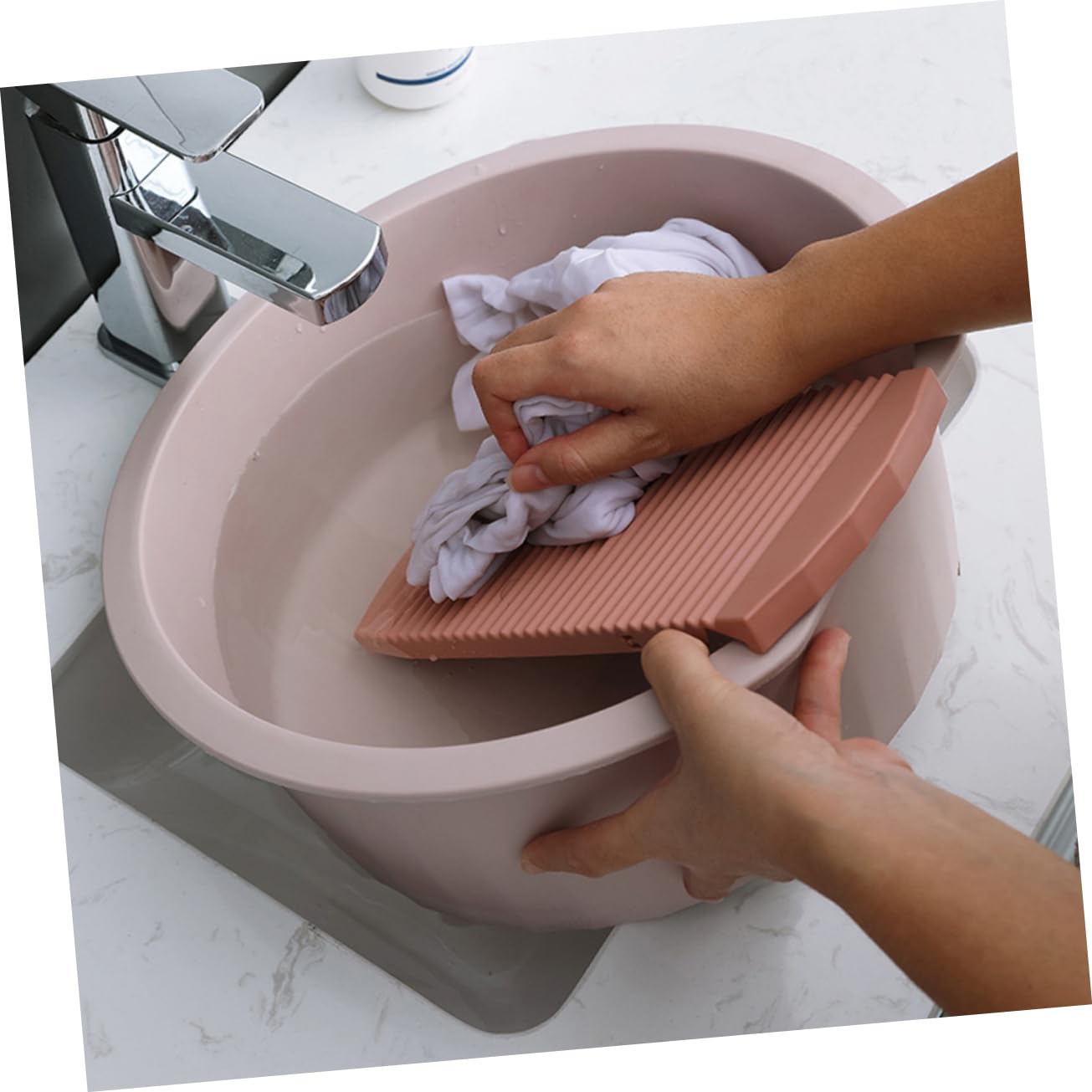 Bassine de Lavage en Pp Planche à Laver Rose Grand Format