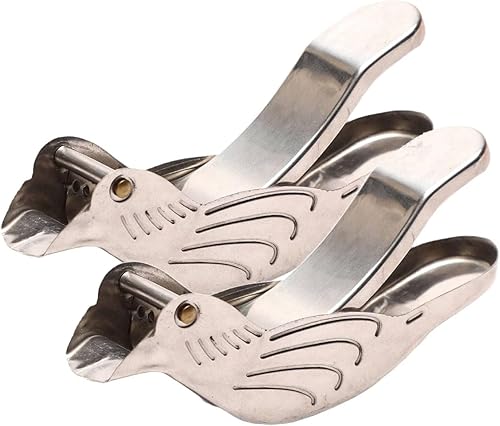 Exprimidor de limón con forma de pájaro plateado, manual de acero inoxidable y exprimidor de lima, exprimidor de rebanadas, de acero inoxidable,