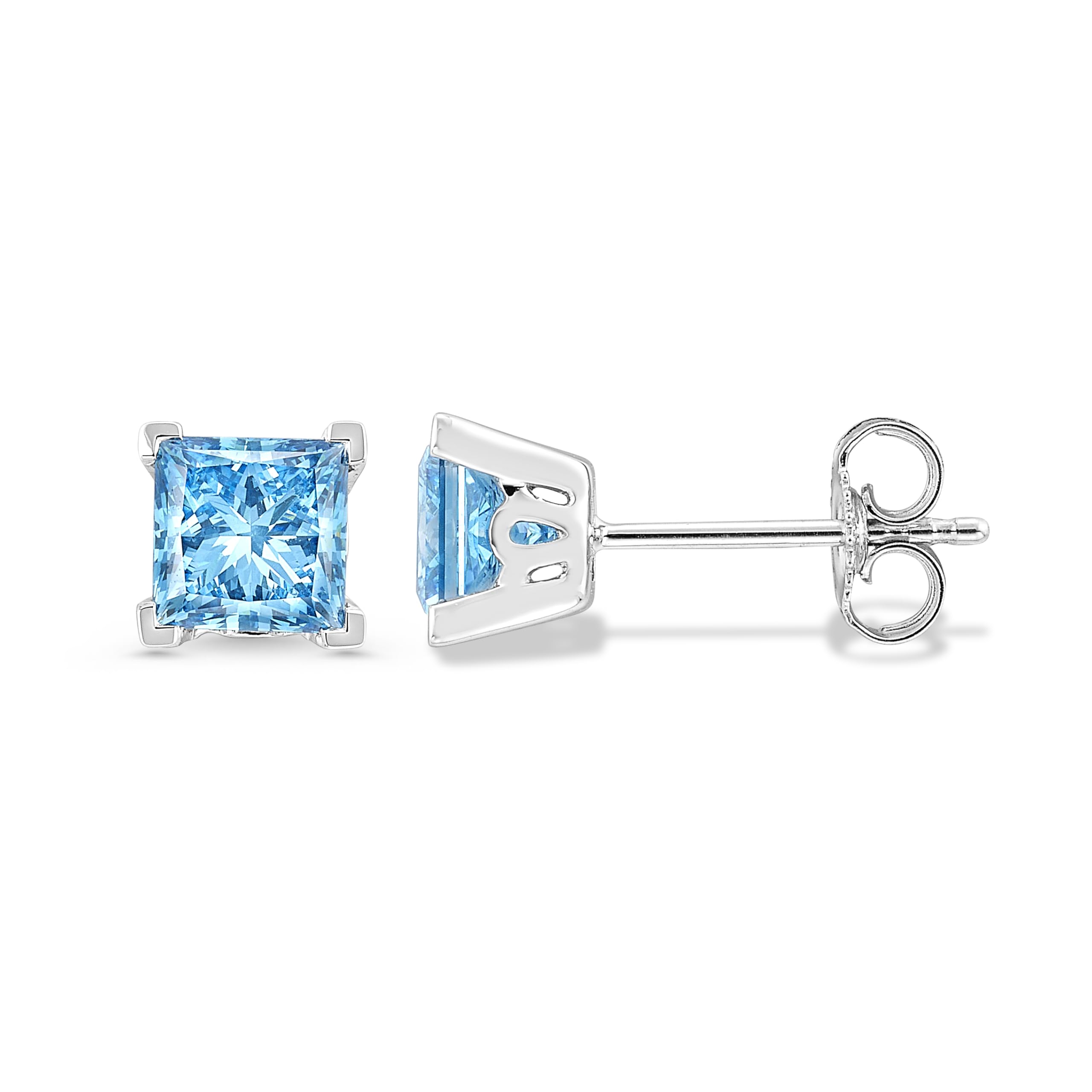 TEK LUXURY Princess Cut Studs