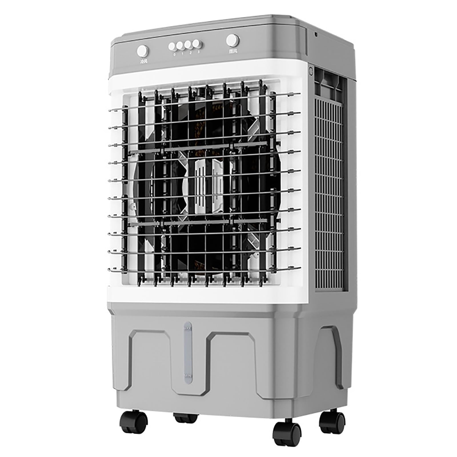 Commercial Evaporative Air Cooler Fan, 3-Speed Portable Swamp Coolers, Evaporative Cooler with 120° Oscillating, Large Water Tank, 4 Ice Packs, Powerful Motor