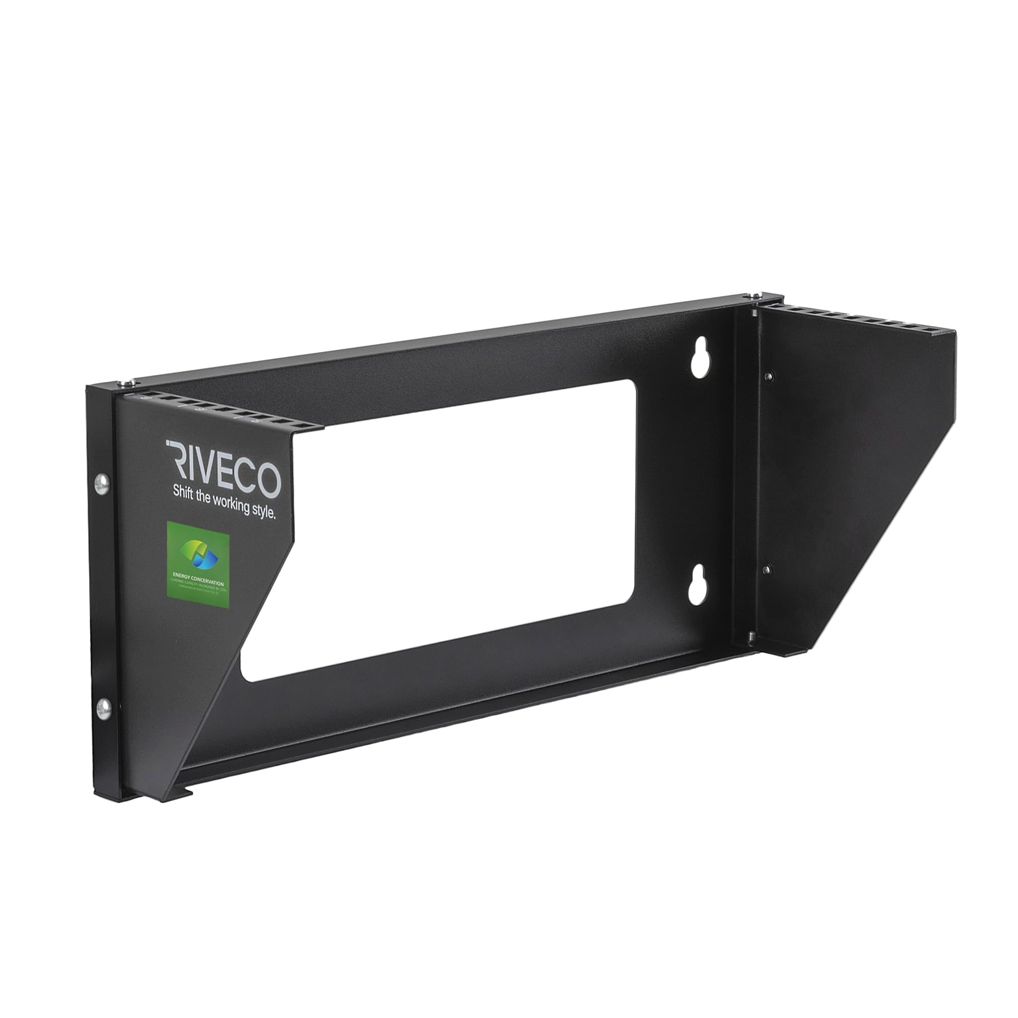 RIVECO Stojak ścienny do sieci | Wzmocnione duże obciążenie 30-45 kg małe stojaki na serwery pionowe i poziome mocowanie do sprzętu IT i studyjnego 48 cm (3U)