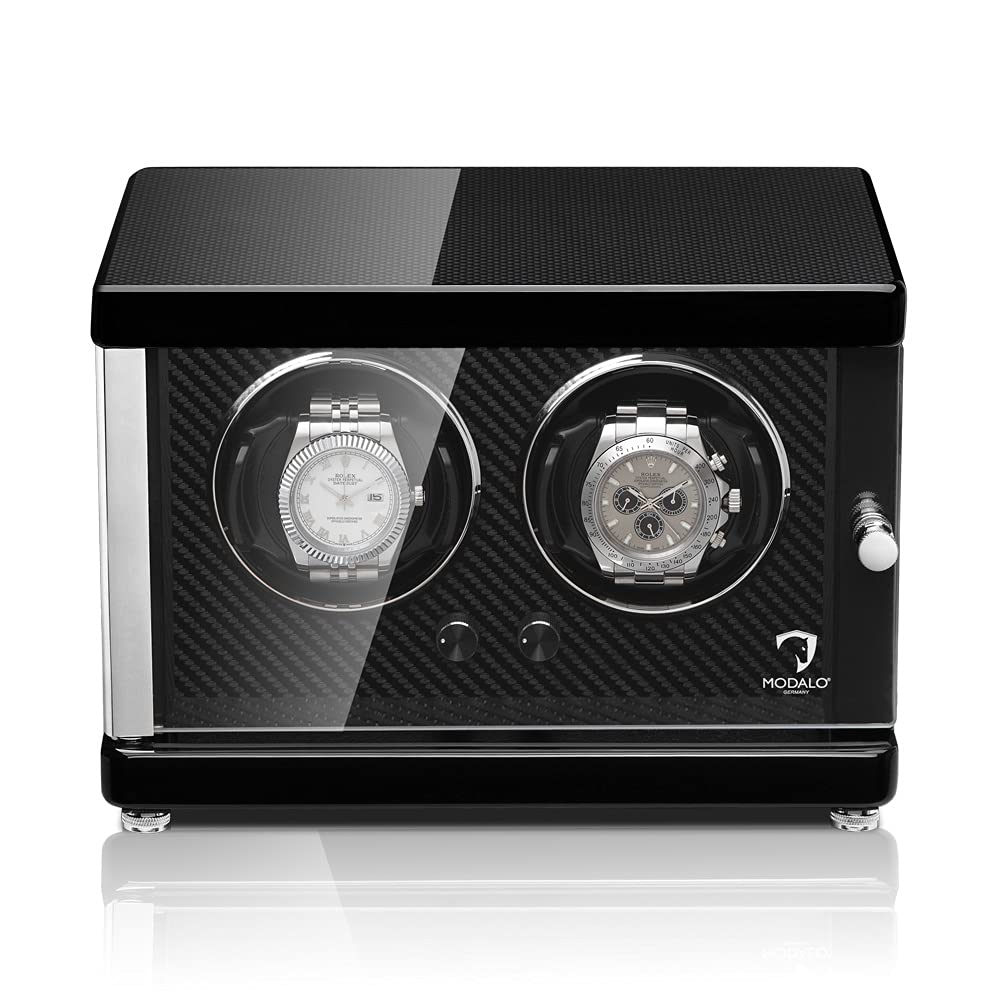 MODALO Uhrenbeweger (Watch Winder) Ambiente MV4 für 2 Uhren Carbon Design…