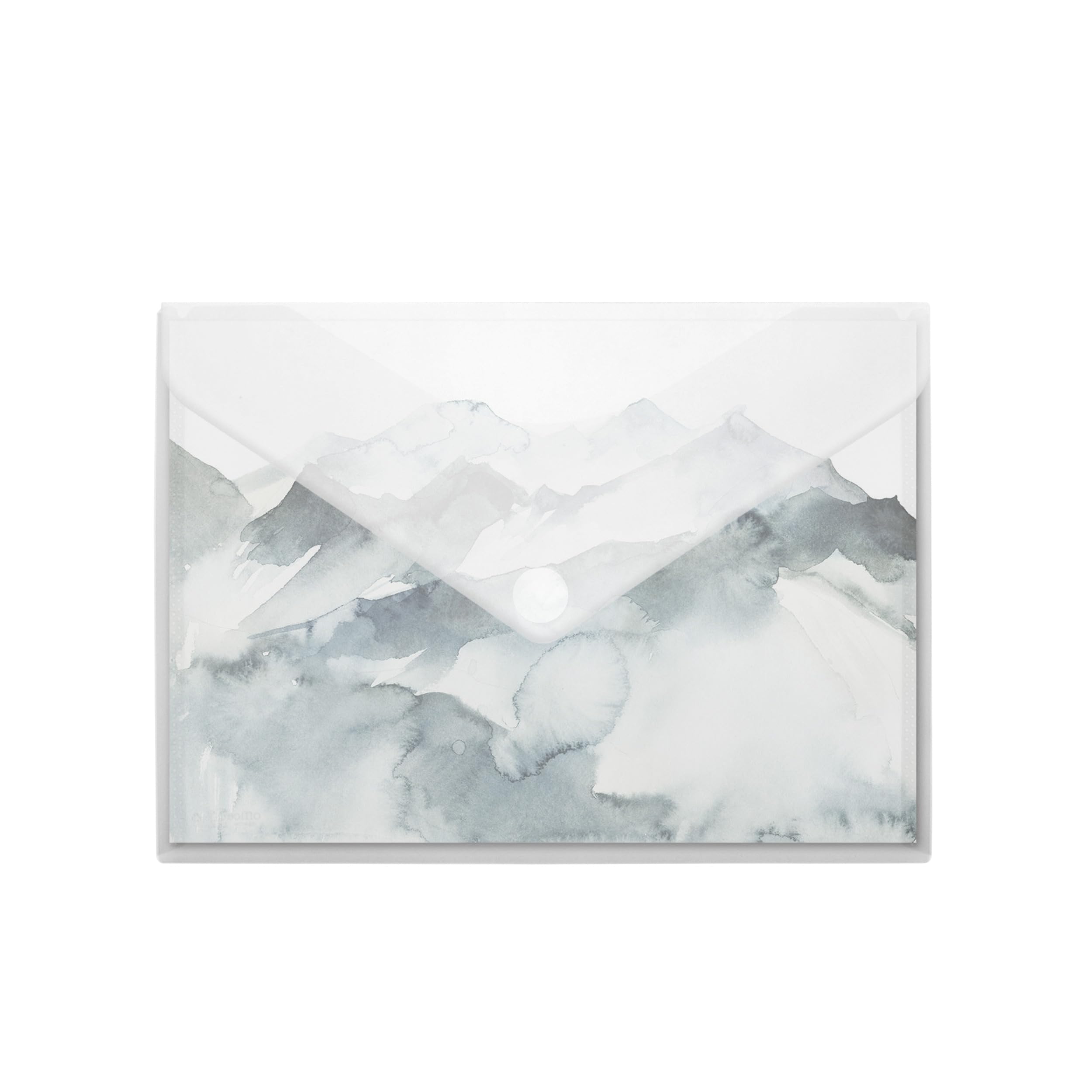 Office Box, Pack 5 Carpetas Sobre con Cierre de V-lock - Tamaño A2 – 43.5 x 61 cm – Posters, arte, grandes formatos – en Cristal Transparente con Textura Soft Touch, 100% Eco.