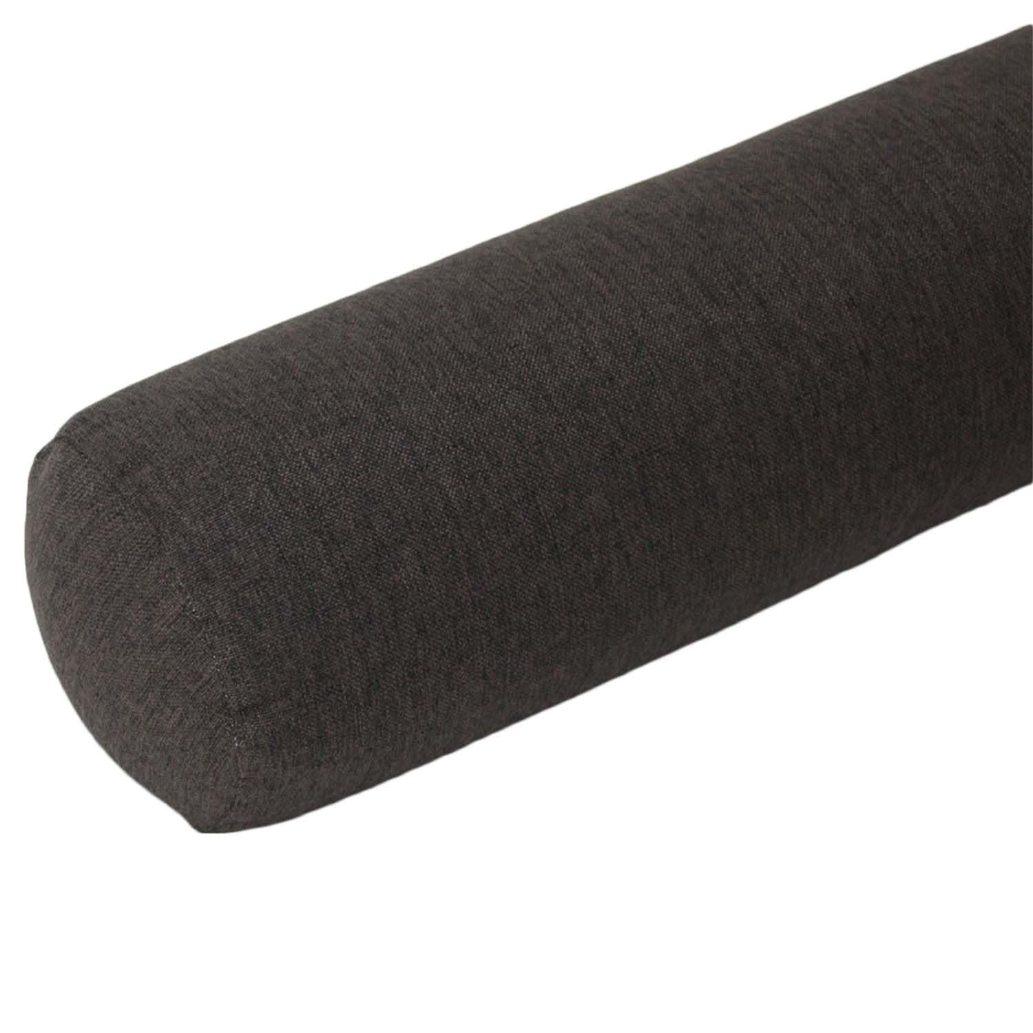 Aqigr Black Round Cervical Roll Bolster Pillow With Removable & Washable Pillow Cover, Bolster Pillow Filled With Soft, Round Bolster Pillowcase Cover(,15X60cm)