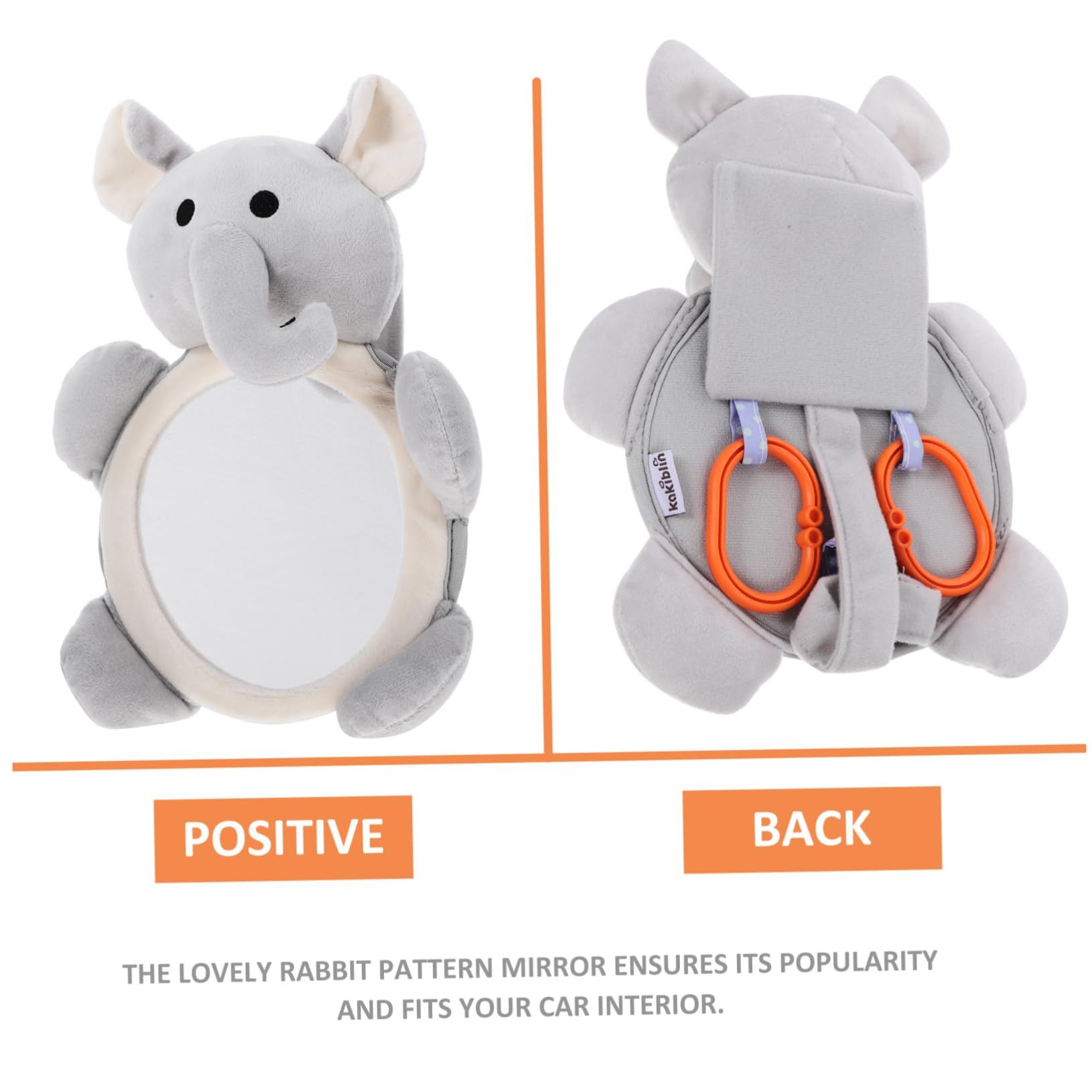 ibasenice Professional Rear-view Baby Car Mirror Sturdy Acrylic Baby Mirror for Car Fun Rave Theme