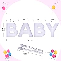 Vista 7 de Letras de tablero de charcutería para bebés de 12 pulgadas, decoraciones de revelación de género, letras de cartón rellenables, decoración de baby