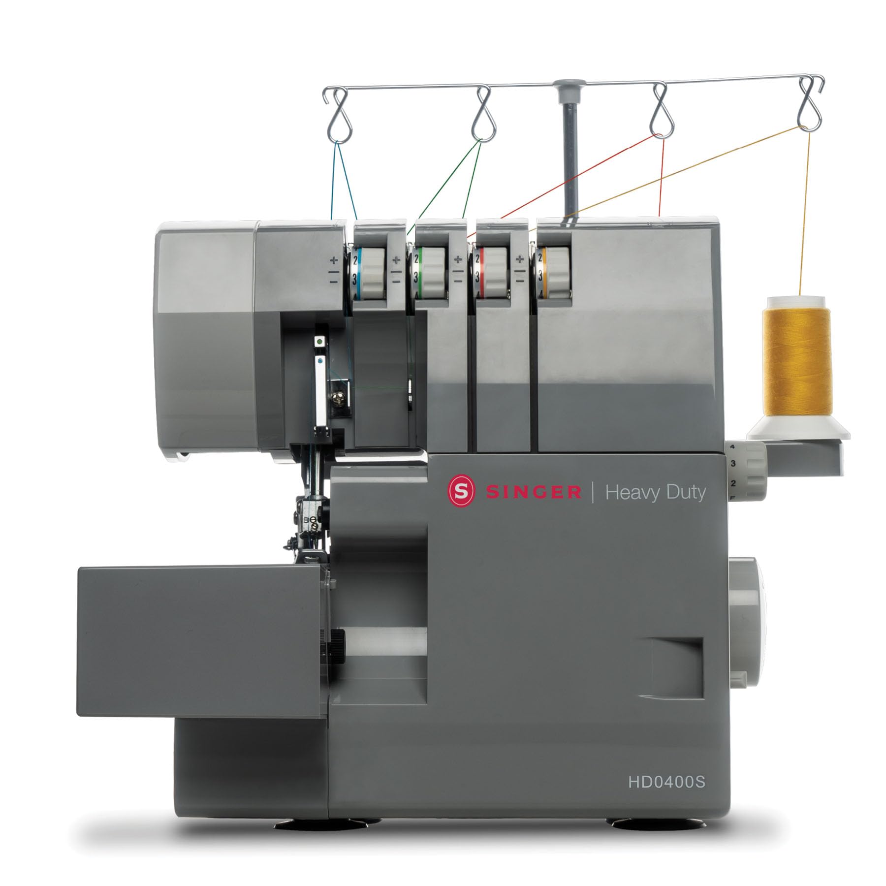 SINGER HD0400S Heavy Duty Overlock Serger Sewing Machine, front view