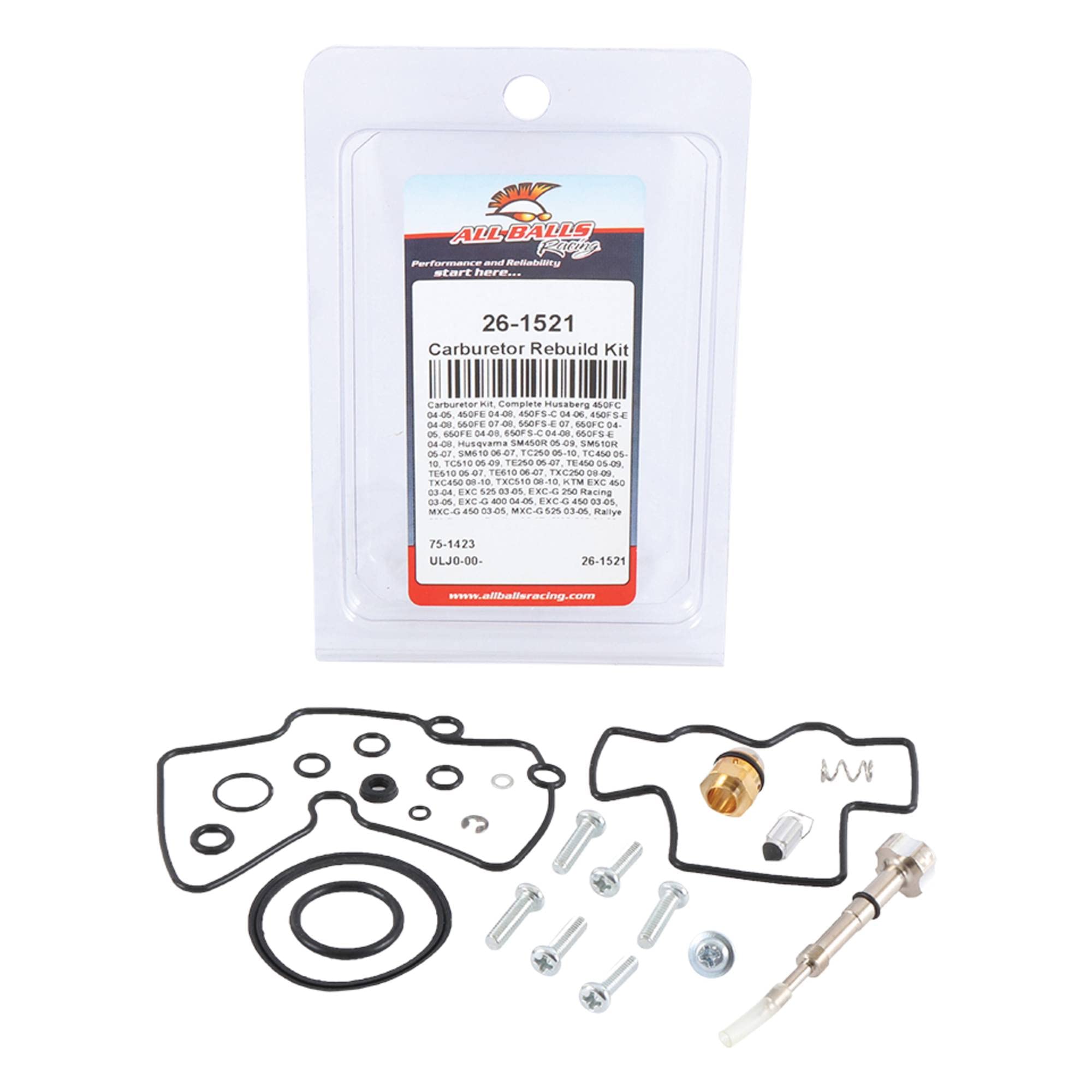 All Balls Racing Vergaser-Umbaukit 26-1621 – Komplett-Set Mit Dichtungen & Düsen Für Honda VT1100C (1998-2003)