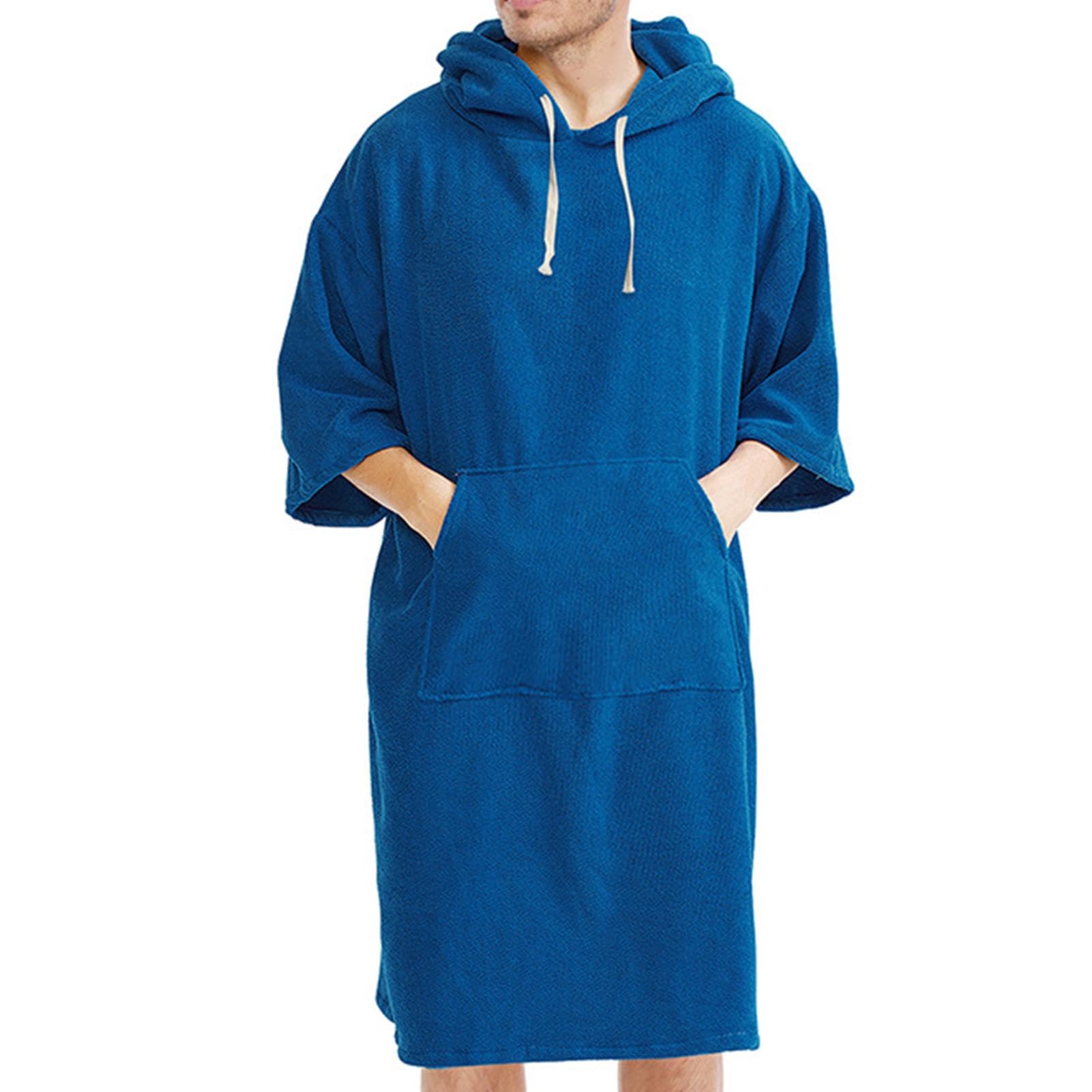 Poncho de plage | Cape poncho à capuche absorbant l'eau, poncho unisexe avec grande poche, serviette épaisse à langer pour le surf
