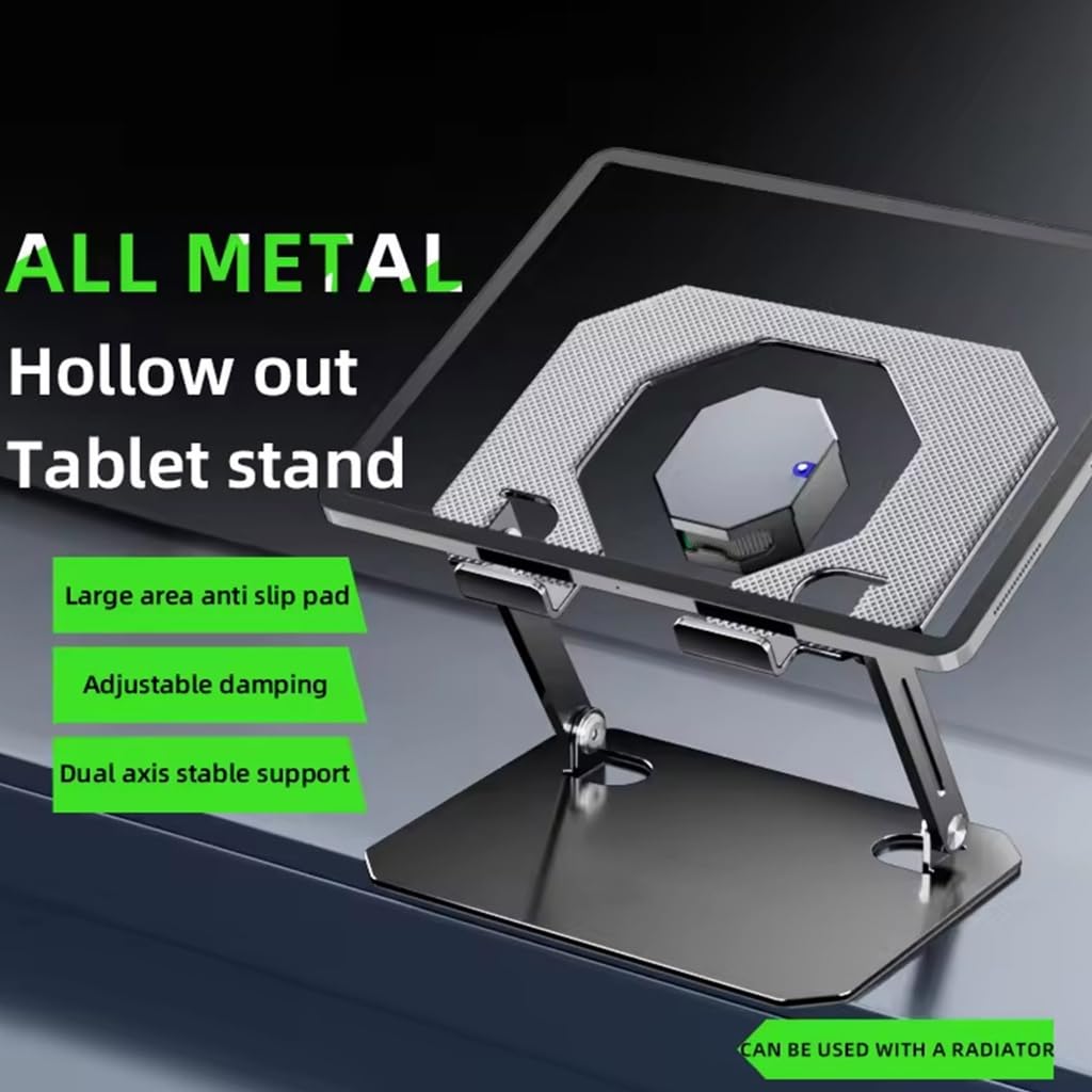 Soporte plegable para tableta, diseño hueco grande que mejora la estabilidad y la refrigeración para jugadores y portátiles de 11/12 pulgadas