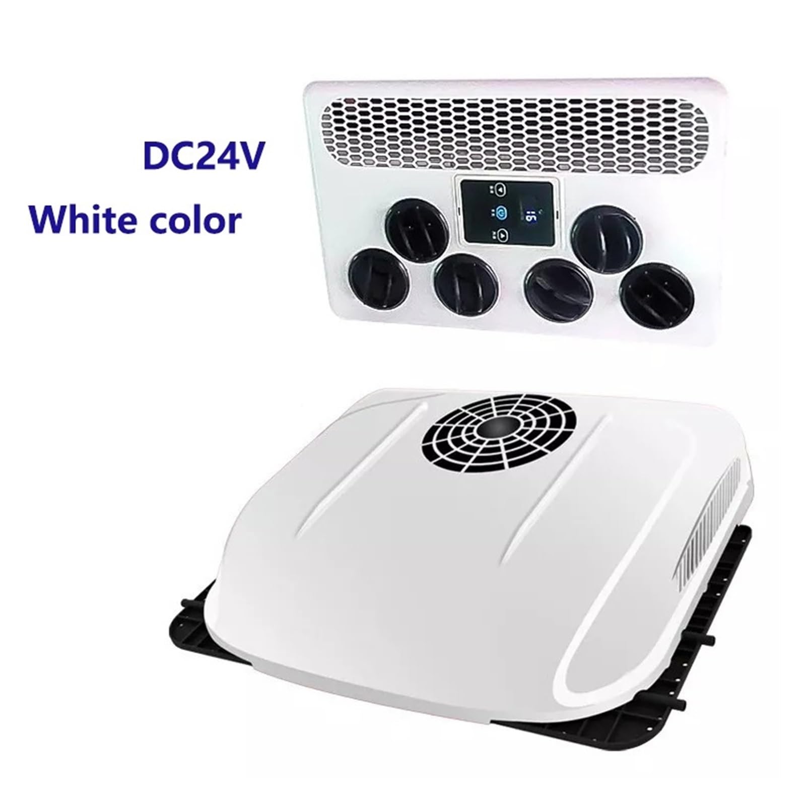Toit DC12 V 24 V pour Camion Lourd, turbocompresseur inverseur, Voiture électrique, Camping-Car, Bus, Parking, climatiseur 12 V, 2 KW, Refroidissement Rapide, Fonctionnement Fluide (Rouge DC 12 V)