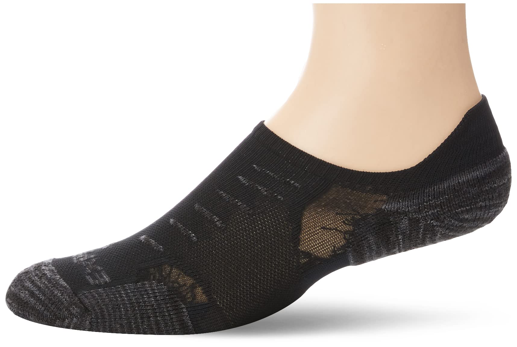 Thorlos Unisex Black Xctu Thin Cushion Running No Show Socks, Medium