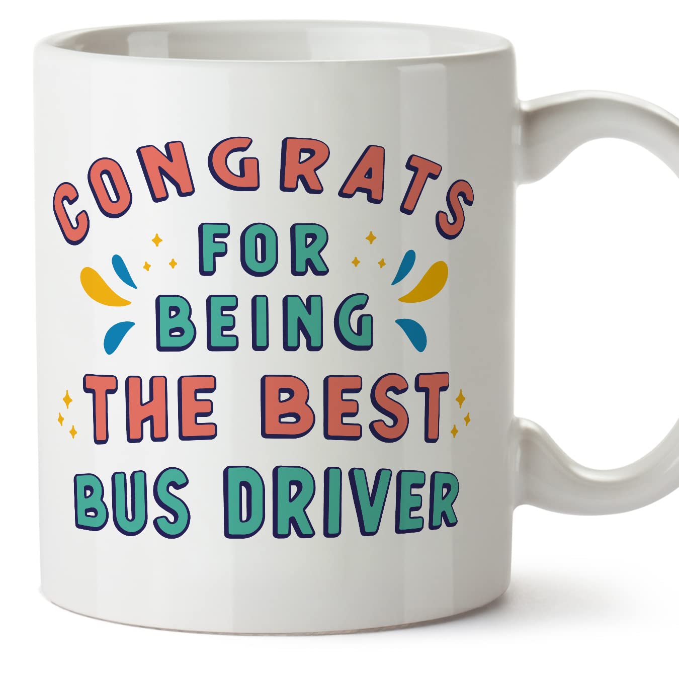 MUGFFINS Bus Driver Mug - in English - Congrats for Being The Best - Funny Gift for Colleagues - Ceramic 11oz Mug