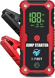 Banco de Energia Iniciador Carro 36900mAh Carregador Bateria Booster Caminhão Moto Jump Pack Pico 800 Ampère Clip Atualizado Emergência Rápido Lanterna LED Veículo 12V