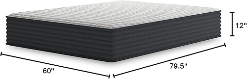 Miniatura 3 de Signature Design by Ashley Hybrid 1200 - Colchón firme que absorbe la humedad de 12 pulgadas con espuma viscoelástica de gel con infusión de carbón