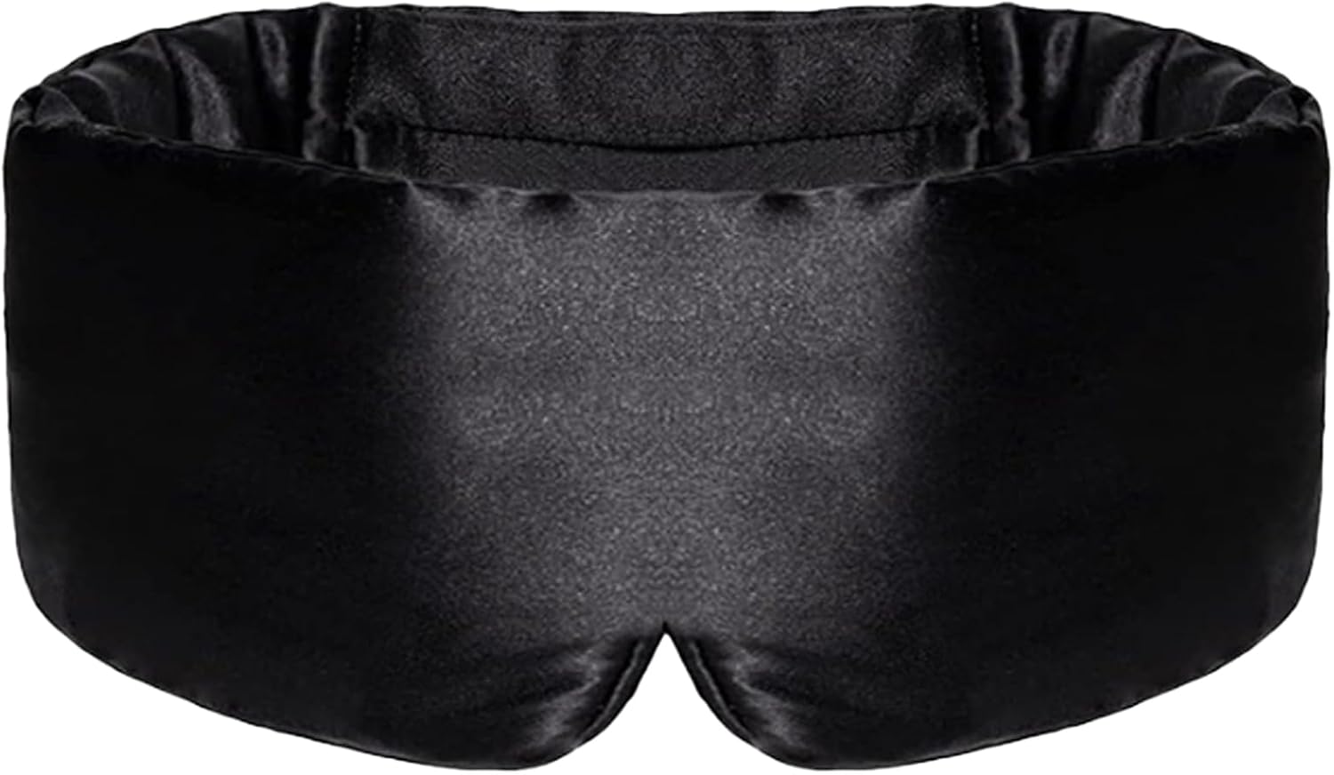 SSKHE Silk Sleep Mask for Women Men, Satin Blackout Eye Night Mask Headband with Kids for Home Sleep Travel Shift Work Nap Yoga Snooze Soundproof Cooling for Airplane Essentials (Black, One Size)