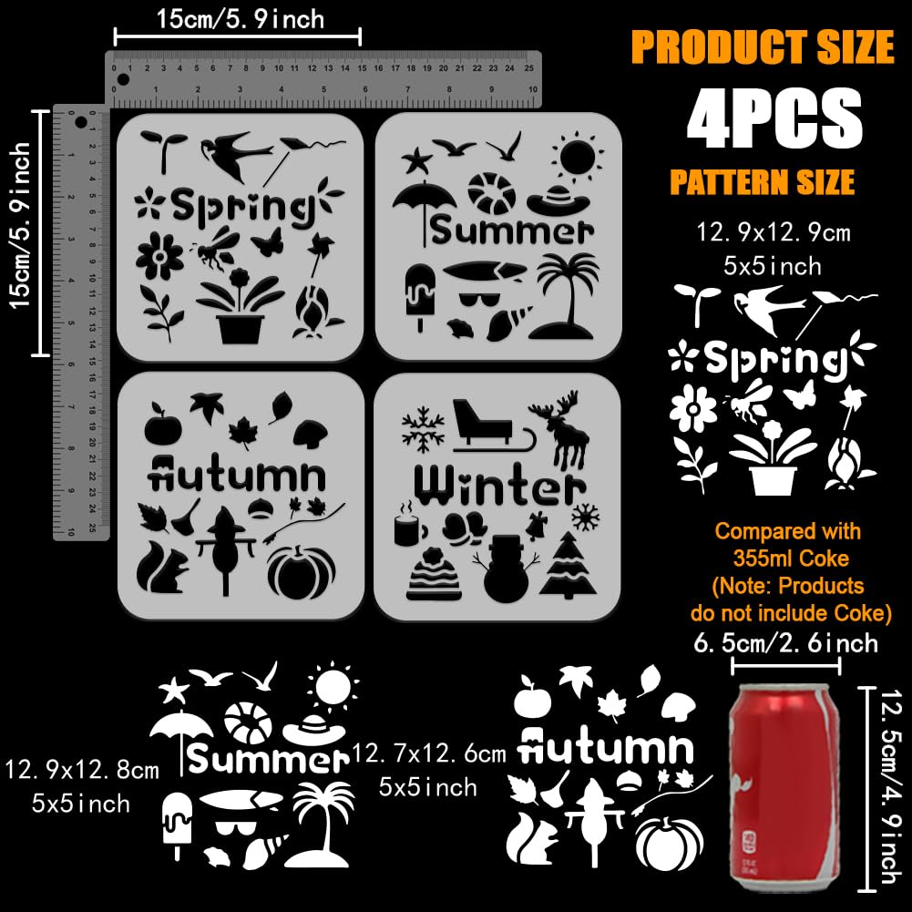 FINGERINSPIRE 4 Tracteurs Dessins Réutilisables 15x15cm - 4 Styles Tracteurs Peinture Modèles Différents pour Peinture sur Bois, Mur, Tissu, Meubles FINGERINSPIRE 4 Tracteurs Dessins Réutilisables 15x15cm - 4 Styles Tracteurs Peinture Modèles Différents pour Peinture sur Bois, Mur, Tissu, Meubles