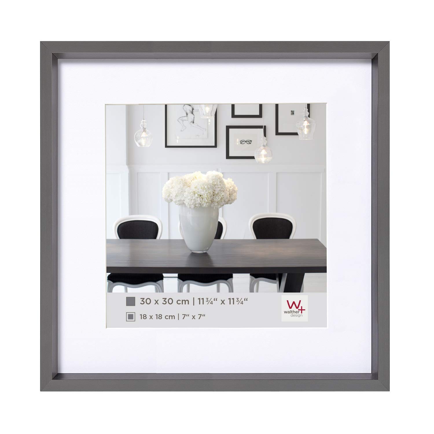 walther designPicture Frame, Steel, 20 x 20 cm