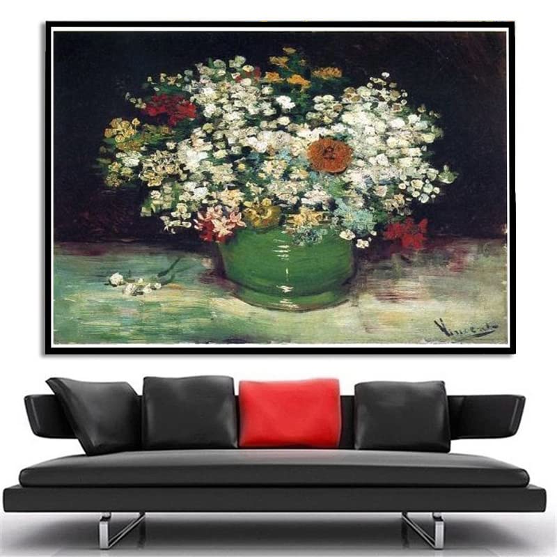 絵画：フィンセント・ファン・ゴッホ「百日草とその他の花を活けた花瓶」