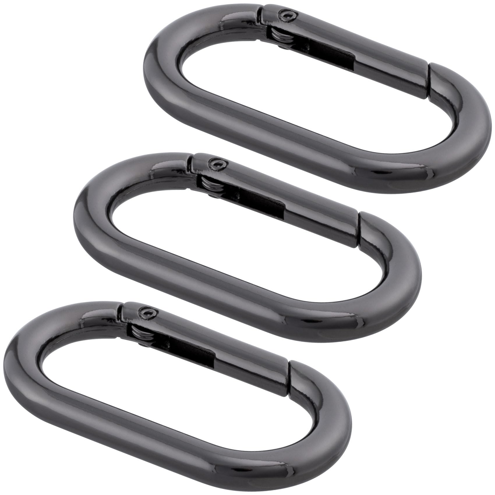 Oval Spring Ring Clips, Metal Keyring Purse Clip