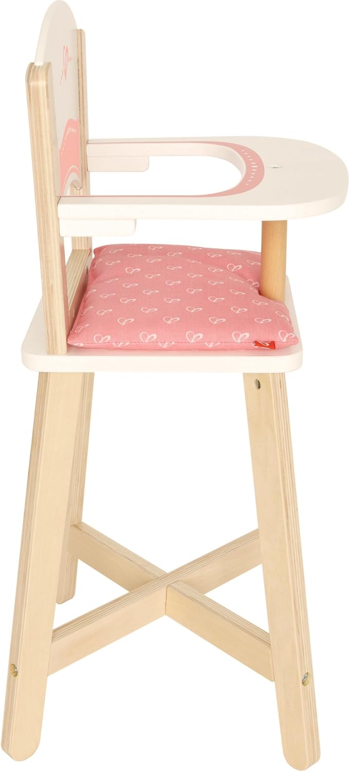 Award Winning Hape Babydoll Highchair Toddler Wooden Doll Play Furniture,Multi, L: 10.1, W: 10.4, H: 22.4 inch : Toys & Games