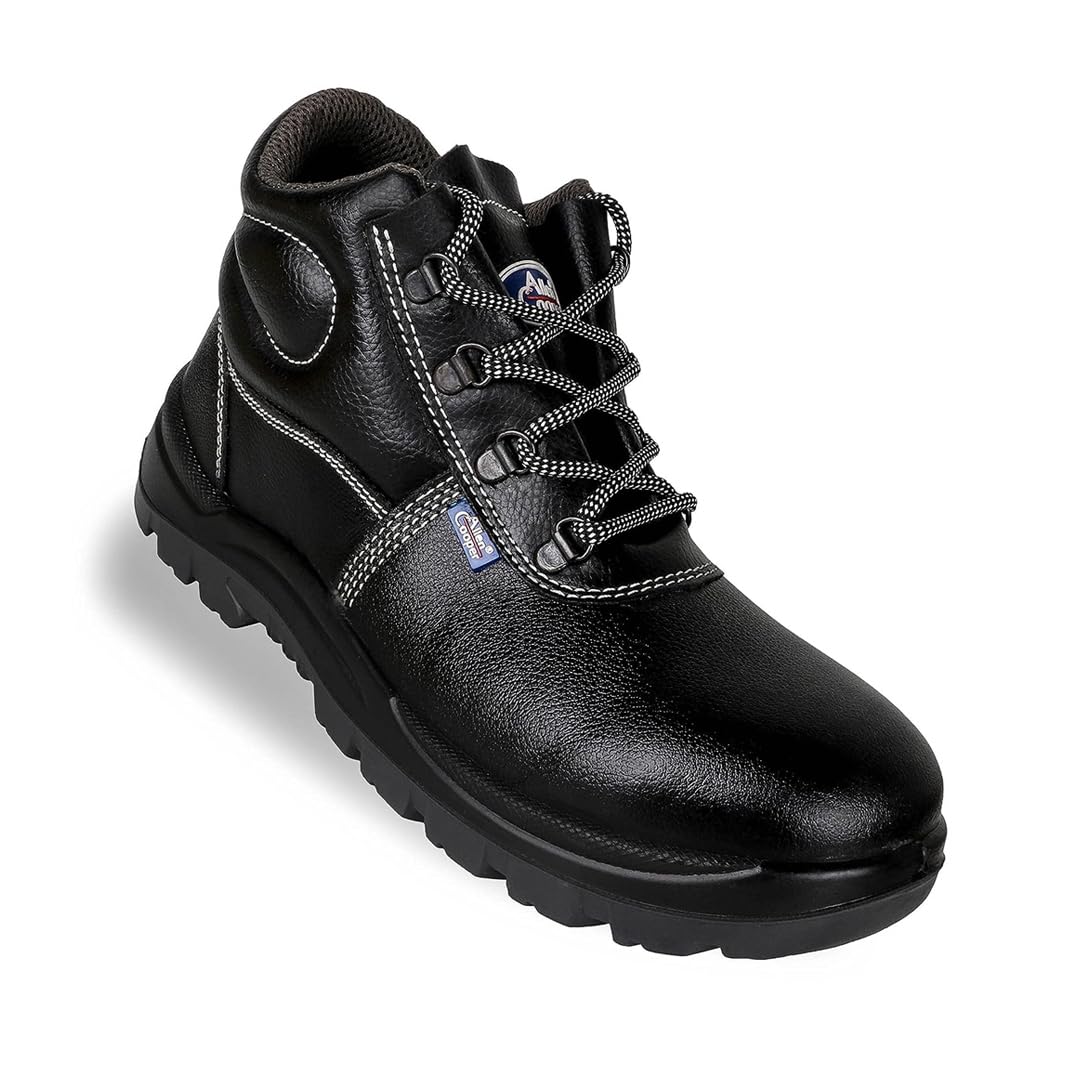 AC - 1008 Safety Shoe S.T. Booty Print Leather - PU - D.D - D.C Sole - High Ankle
