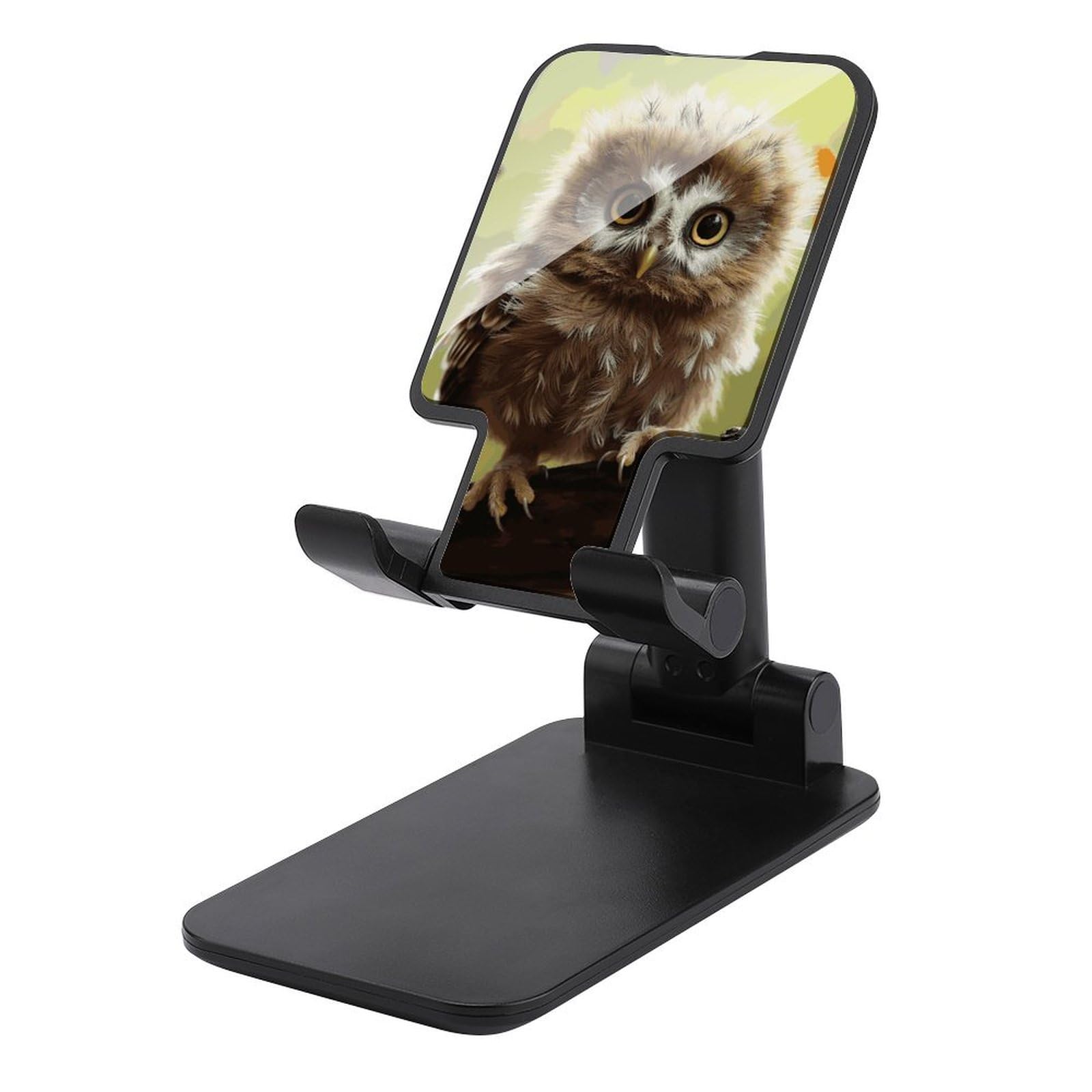 Support de téléphone portable pliable finitions soignées style hibou