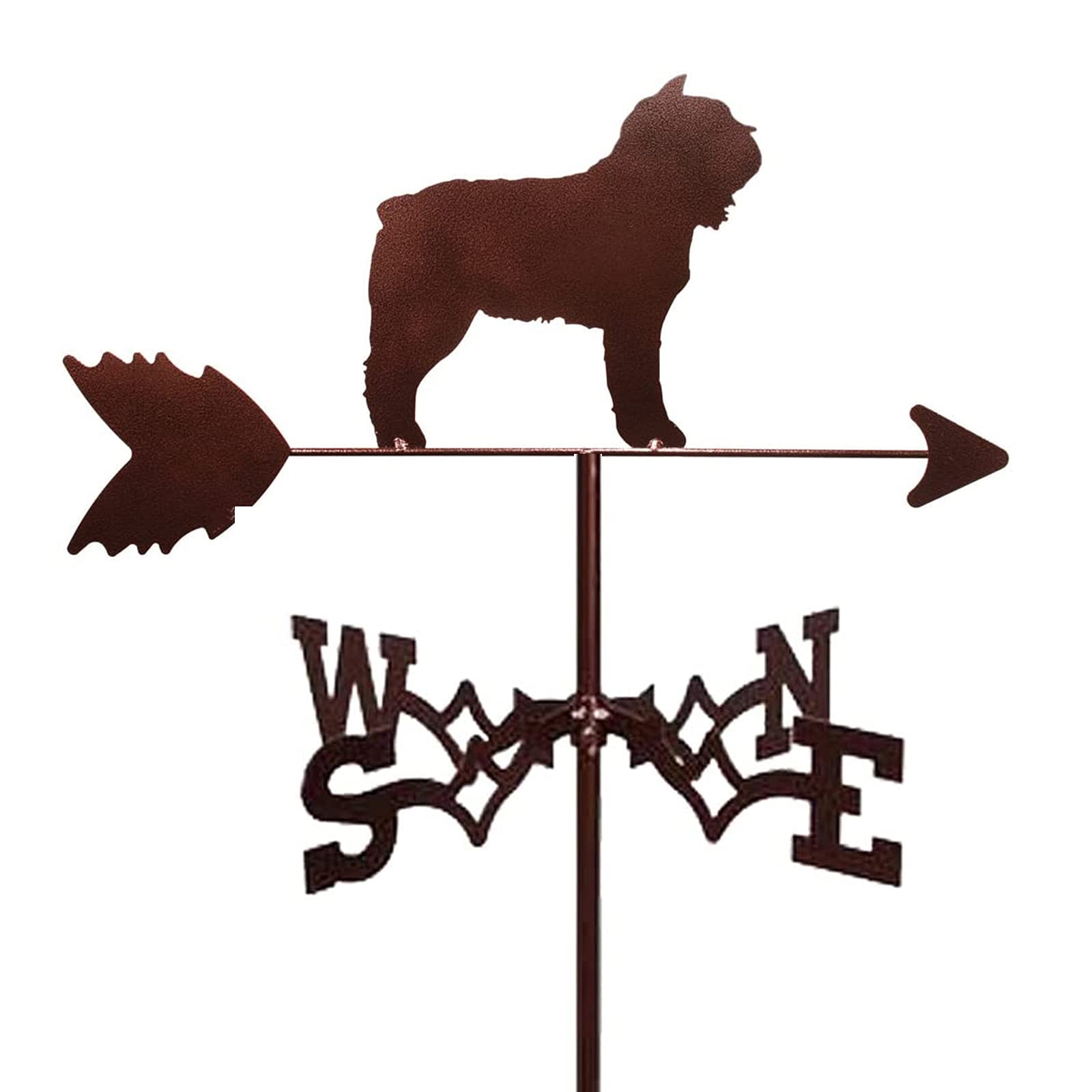 WIQUYBML Weathervane Wind Vane Stainless Metal Direction Indicator for Yard Garden Roof/E/35 * 50Cm
