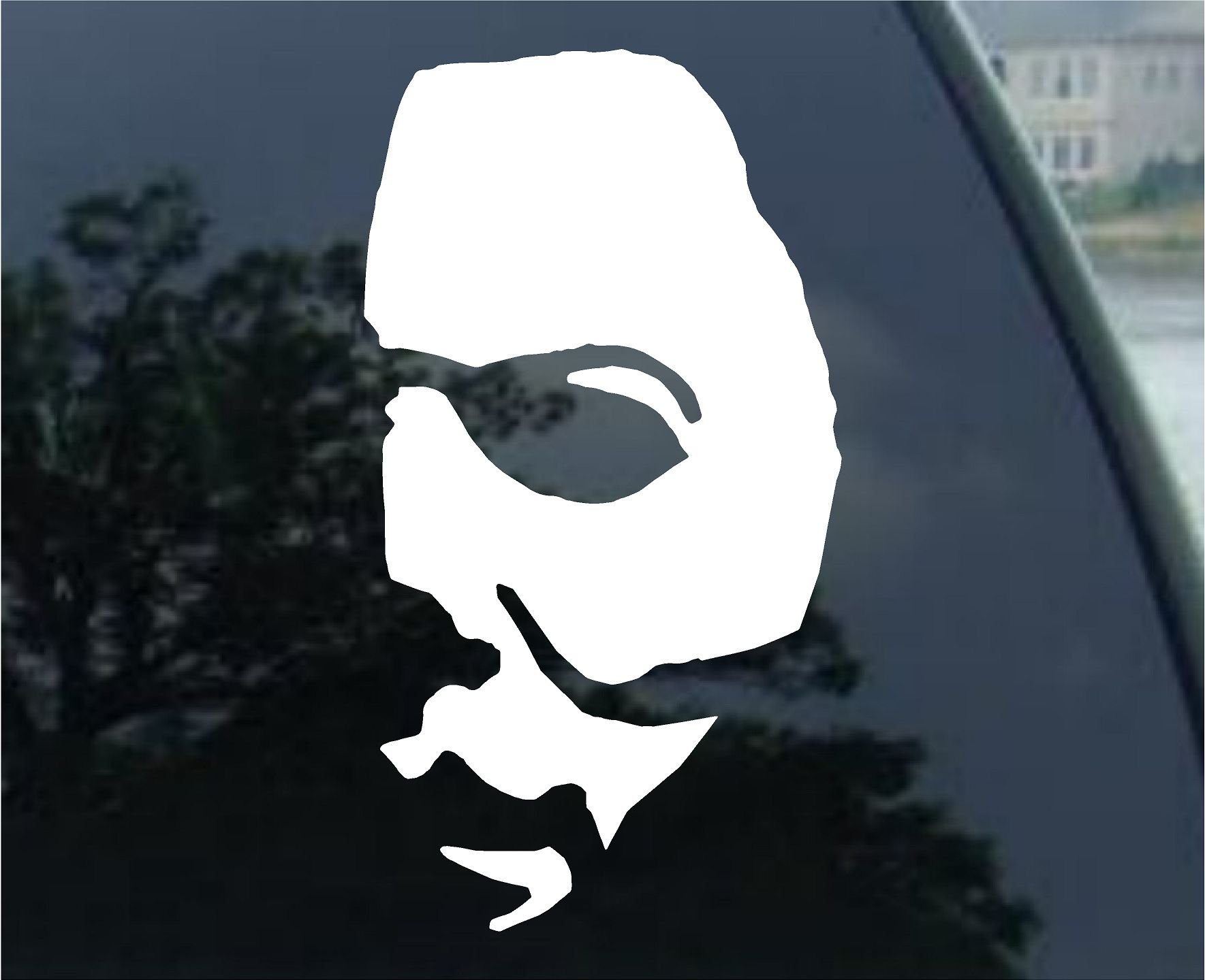 Michael Myers Creepy Half Face Decal Scary Horror Movies Awesome Fun Cool Creepy Halloween Sticker (5.5