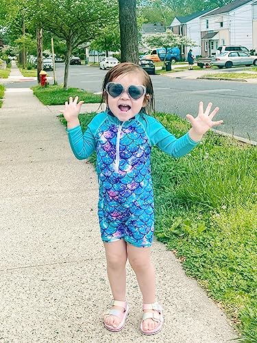 Tupomas Baby Toddler Girl Rash Guard Swimsuit Upf 50+ Mermaid Infant Rashguard Long Sleeve Sun Protection Swimming Clothes 18-24 Months thumb #1