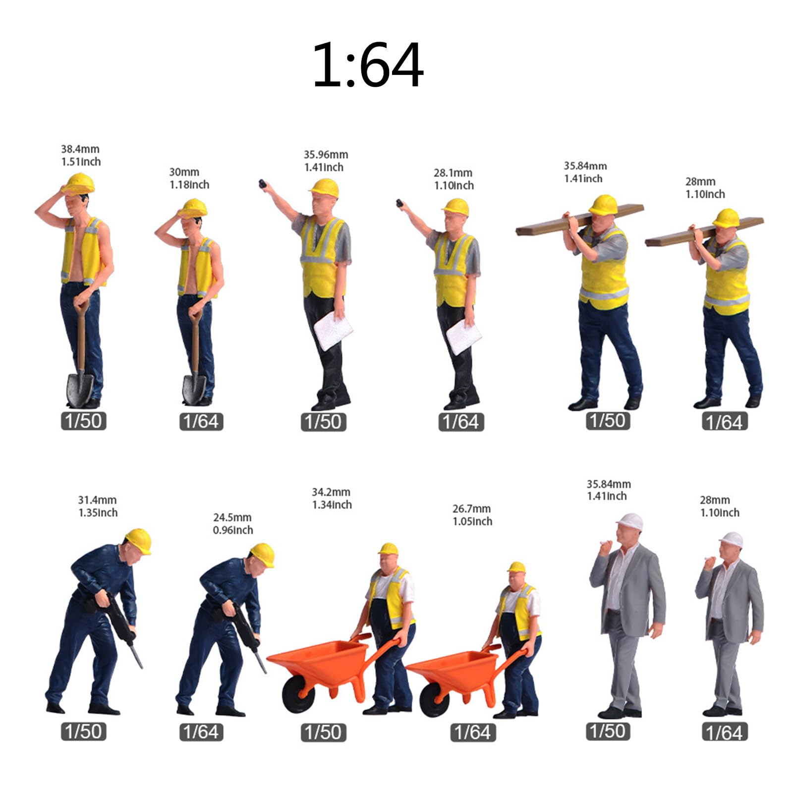 Set miniature Laborer, sculture in resina in 1: 64, B