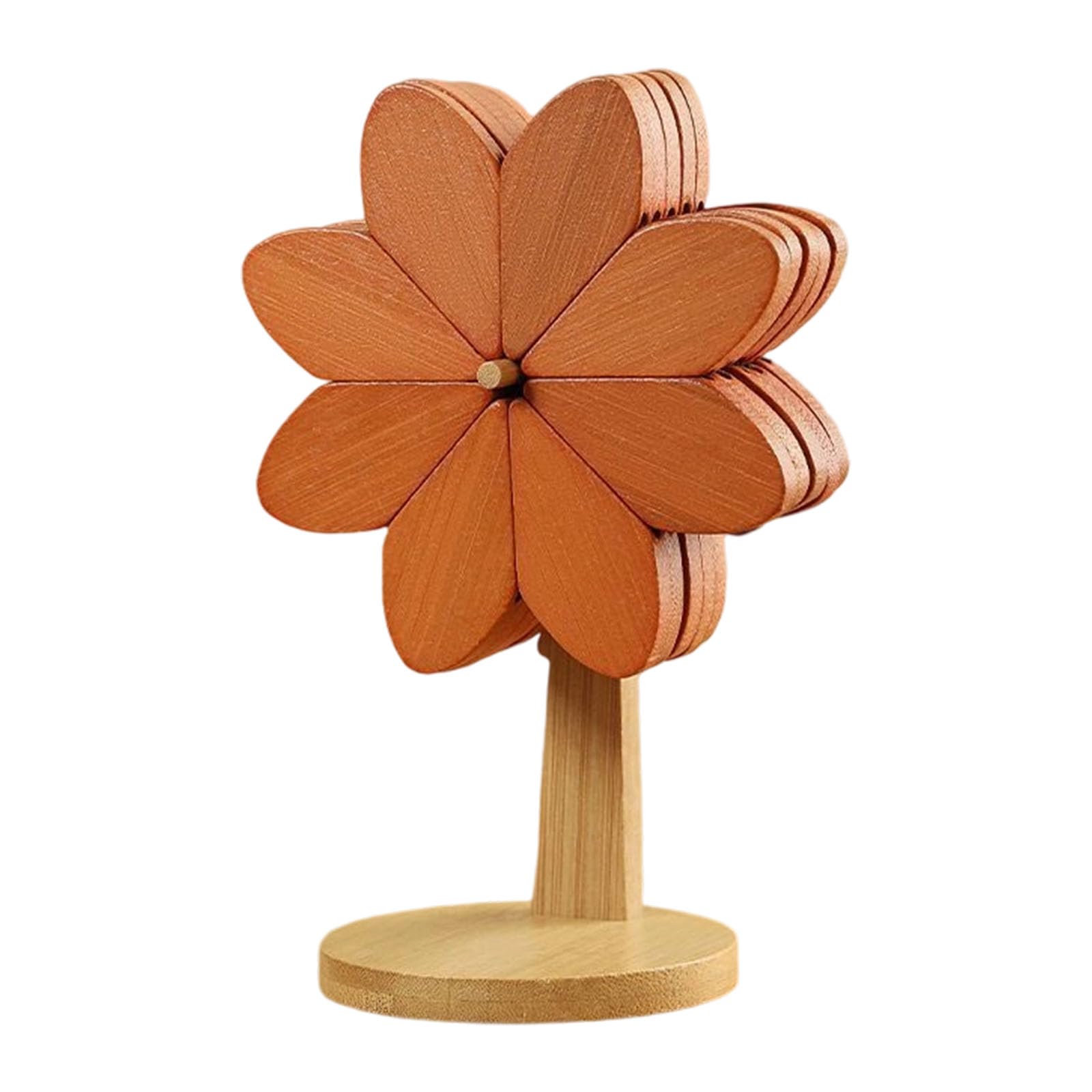 APGLSXY Wooden Trivets with Stand Windmill Design Pad for Pots Pan Bowls Kitchen Tabletop Protectors Wooden Windmill Trivet Set