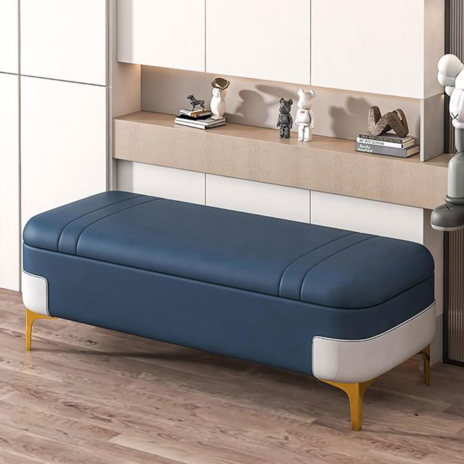 Banquette de bout de lit pour ranger vos plaids dans la chambre