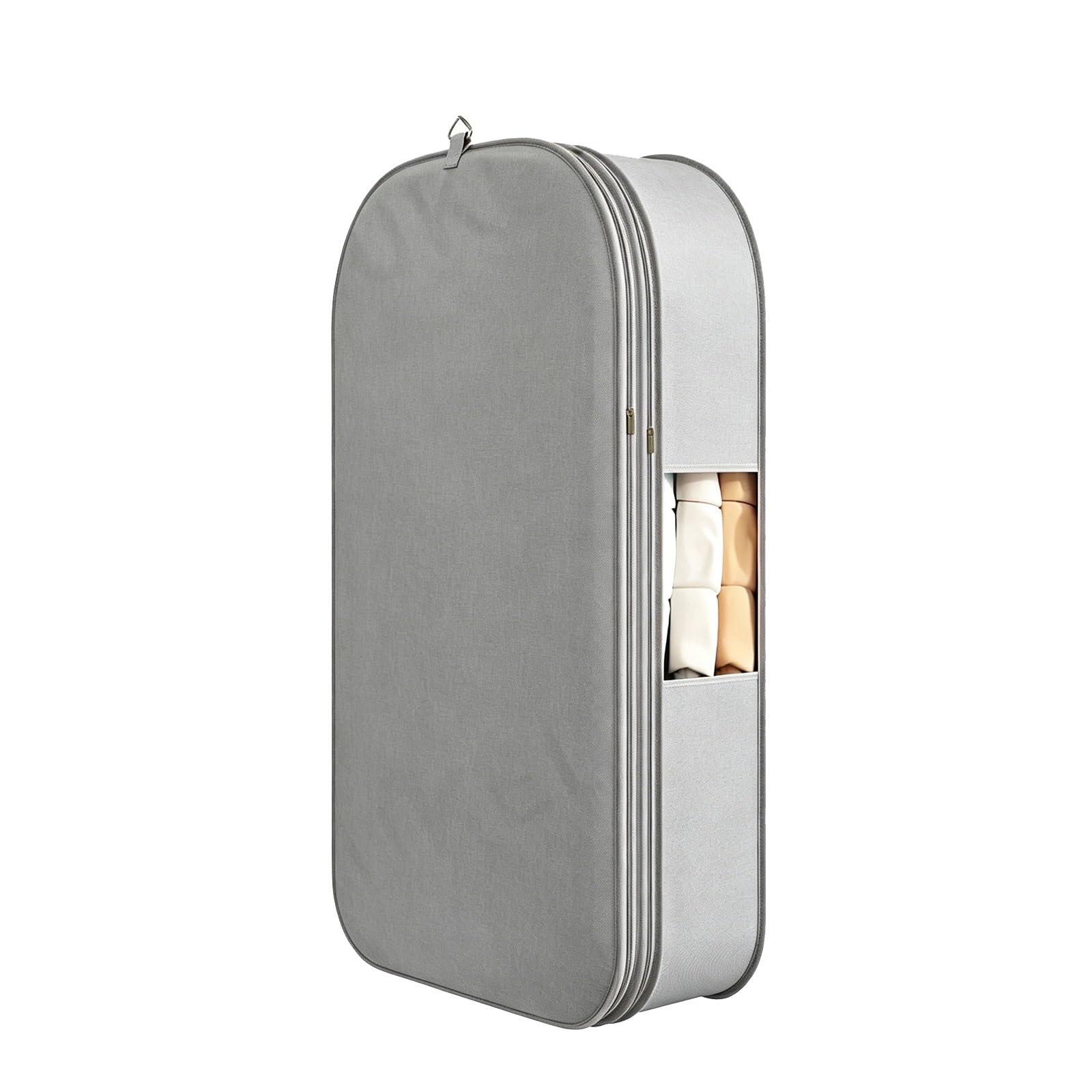 Fundas Ropa Armario Colgar, Bolsas Almacenaje Ropa, Confeccionadas en Tejido de Satén Lavable Aptas para Chaquetas de Plumón y Abrigos(Gray,58 * 38 * 110cm/23 * 20 * 43in)