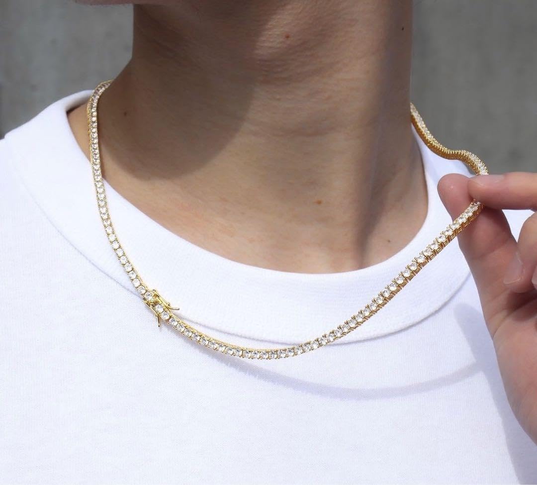 Amazon.co.jp: 平野紫耀愛用 男女兼用モデル おしゃれテニスネックレス  