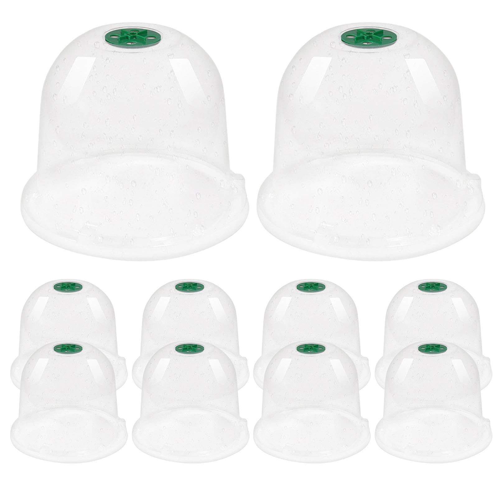 10 Pièces Cloche pour Pla-ntes De Jardin - Couvercle De Cloche De Dôme De Plan-Te, Plan-Te Succulentes Couvercle Jardin Cloche Dôme, Dômes D'humidité Réglables pour Plan-Te Serre