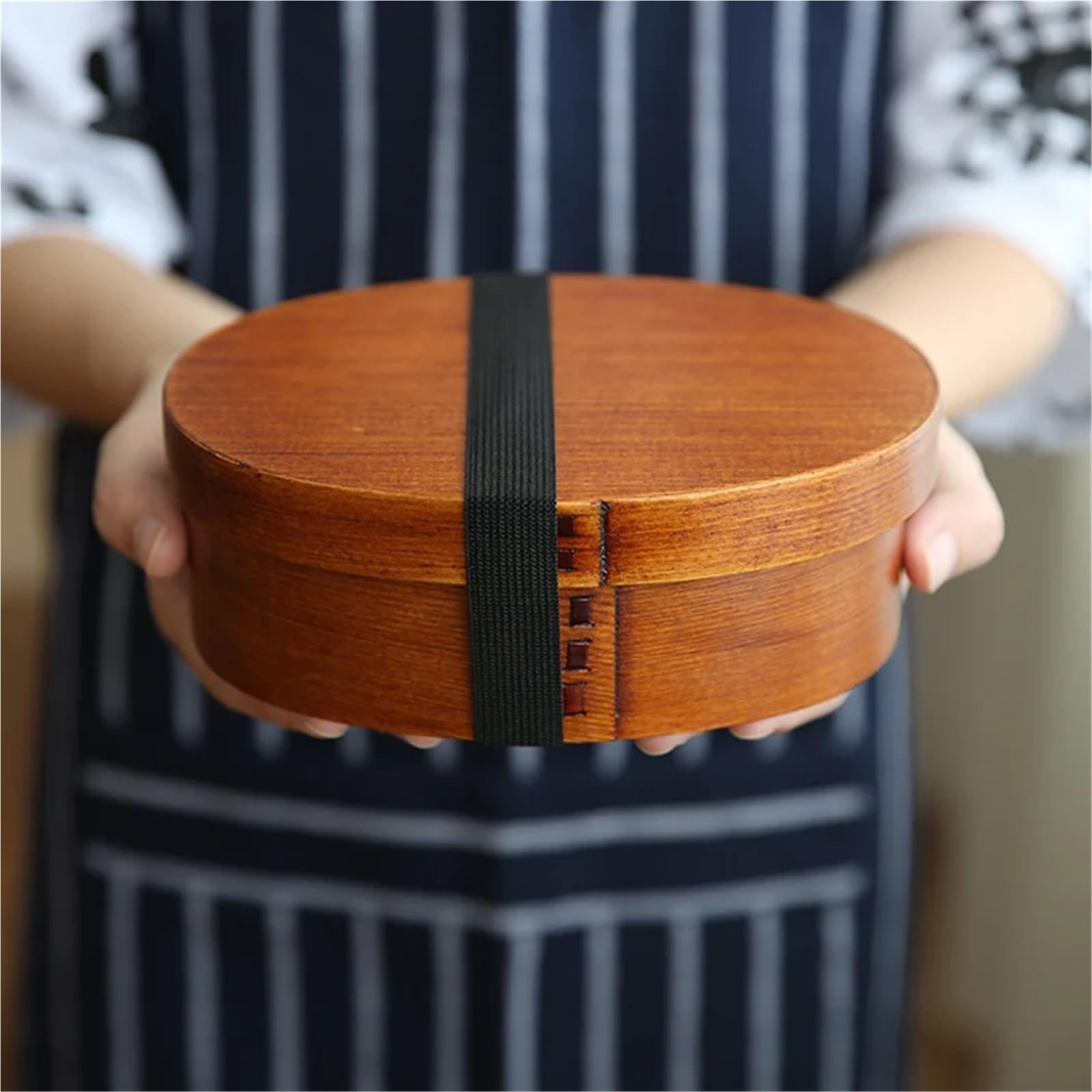 Scatola Bento In Legno Scatola for il pranzo in legno Bento Lunchbox Contenitore for alimenti Piccola frutta Sushi Food Box for della scuola for bambini Stoviglie da picnic viaggio