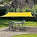 Laxllent Toldo rectangular con protección solar, 96,5% de protección UV, impermeable, para jardín, patio, fiesta, con cuerda libre, 2,4 x 3 m, color amarillo
