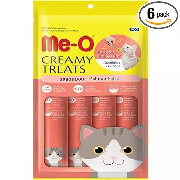 MEO Creamy Treats Salmon FLV 15 X 4 GM (Pack of 6)