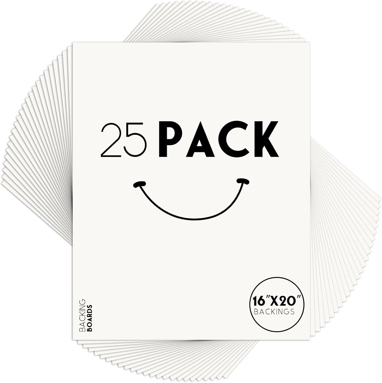 Golden State Art, Pack of 25 16x20 Off White Backing Board, Cardboard with a Smooth Finish for Spray Painting, Arts, Crafts, Posters, Restaurant Menus (1.2mm Thickness)
