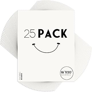 Golden State Art, Pack of 25 16x20 Off White Backing Board, Cardboard with a Smooth Finish for Spray Painting, Arts, Crafts, Posters, Restaurant Menus (1.2mm Thickness)