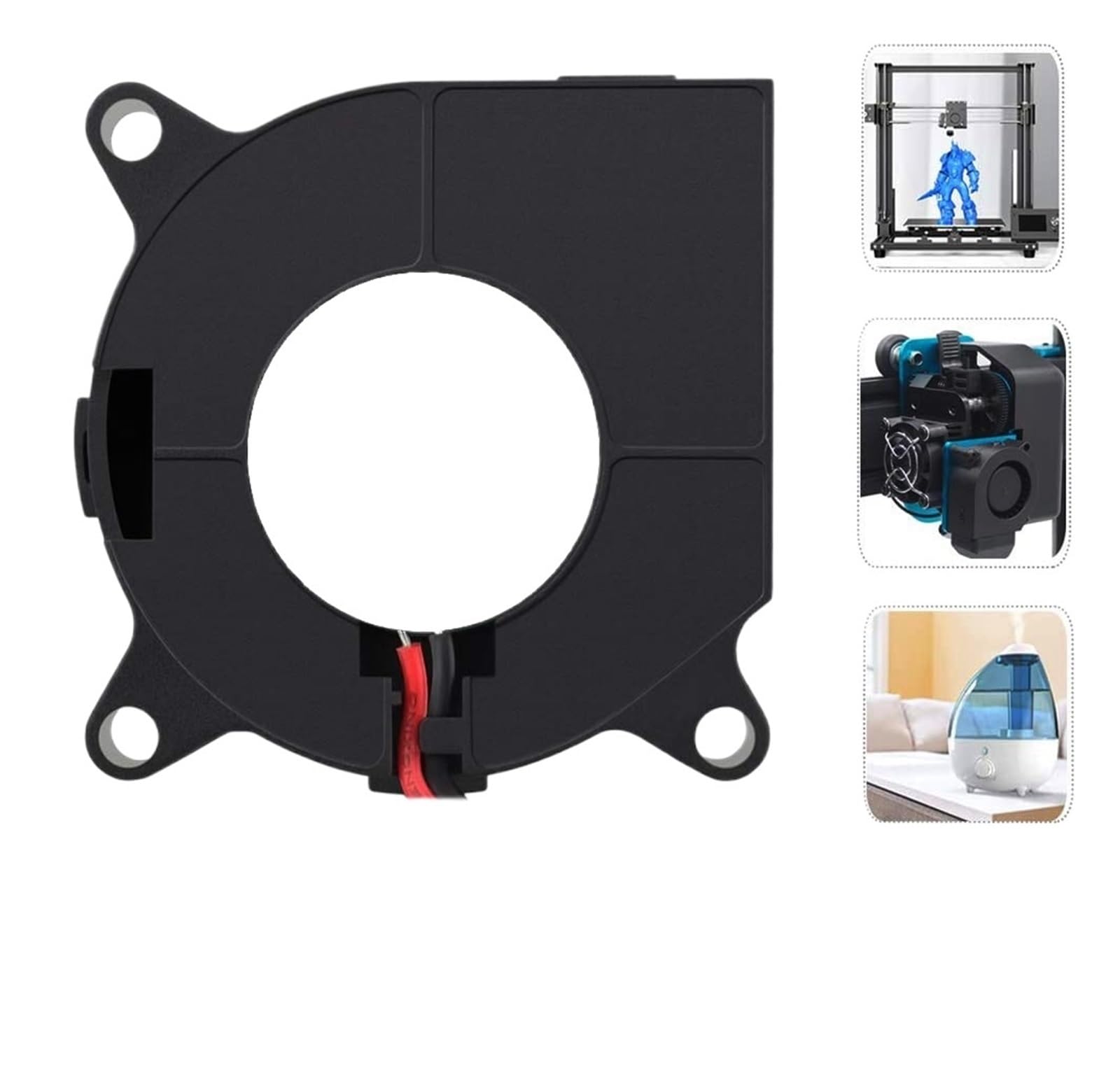 JJKKOZVQF 2Pcs 40mm 3D printer blower fan 40mm x 40mm x 20mm 4020 Turbo blower DC 24V 12V 5V Dual Ball Bearings Cooling fans 4cm(24V Sleeve 2P2.54)