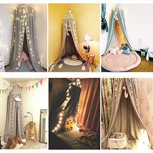 image for HEARTNICE Girls Bed Canopy Reading Nook Tent Dome Mosquito Net Hanging